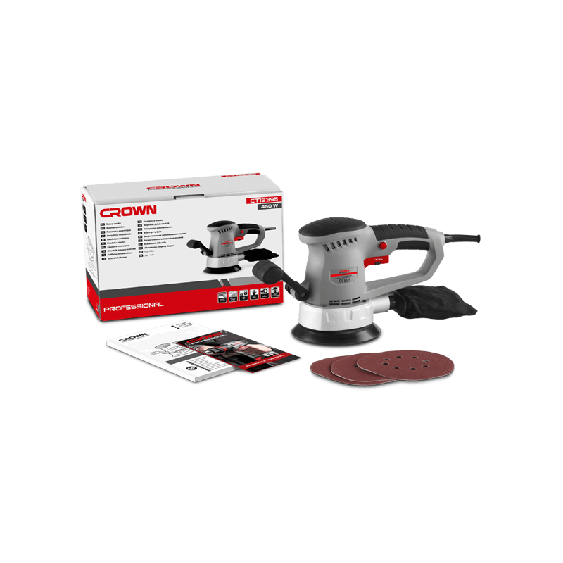CROWN LIJADORA ROTORBITAL 150MM 450W CROWN LIJADORA ROTORBITAL 150MM 450W