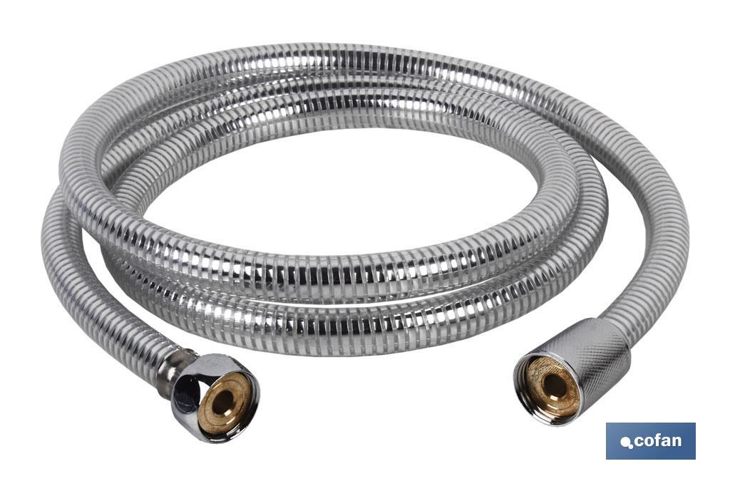 casamentero Sabor Beneficiario FLEXO DUCHA PVC PLATA/LATÓN 1,5M