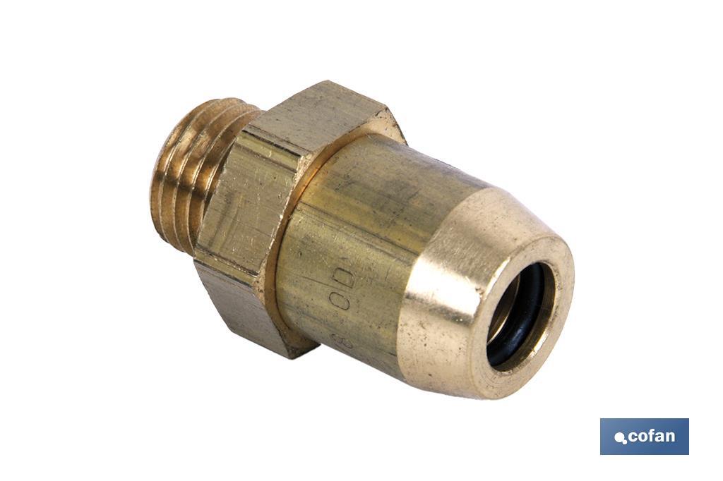 CONECTOR RAUFOSS TUBO 1/4-ROSCA 14X1,5