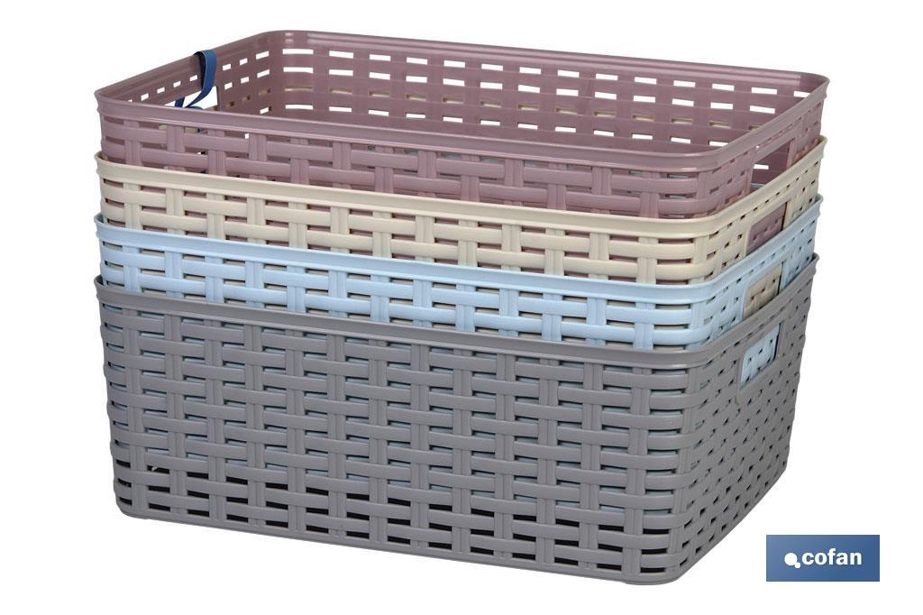 CESTA MULTIUSOS 12L 36X28X13.5cm ROSA PALO venta unitaria