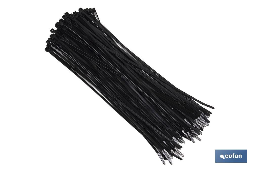 BRIDAS NYLON NEGRO 4,8 X 250mm (PACK: 100 UDS)