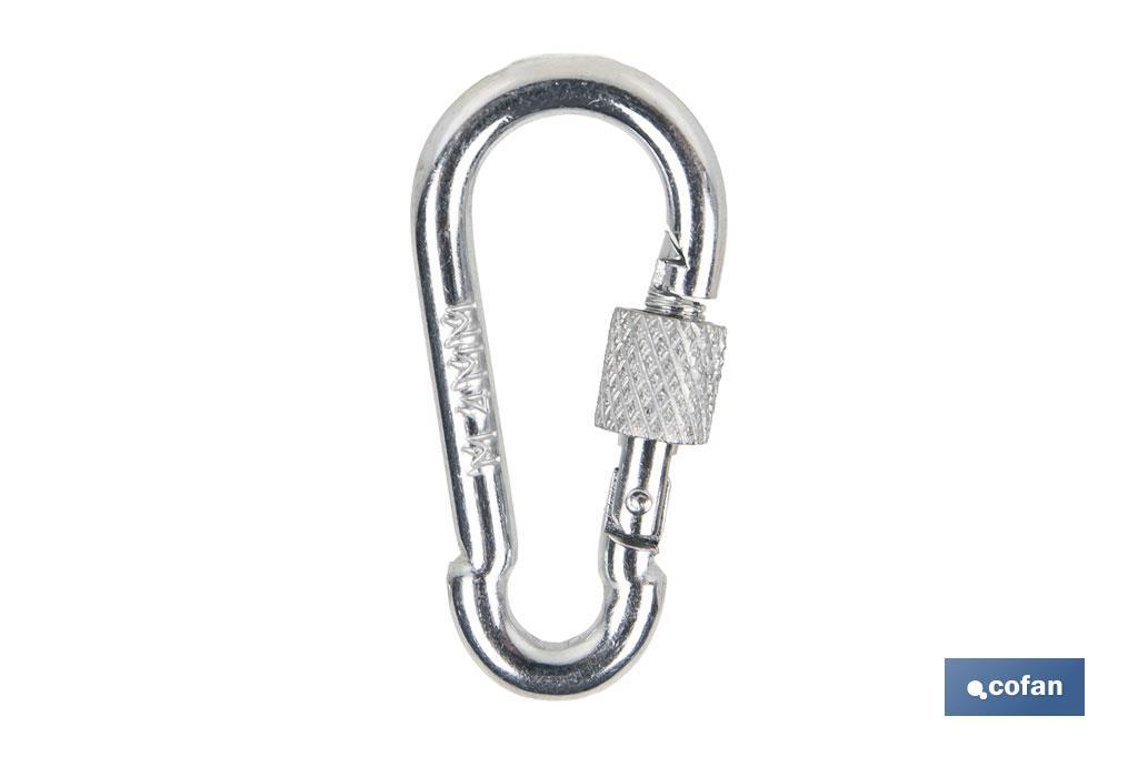 MOSQUETON CON SEGURO M-6X60 (PACK: 50 UDS)