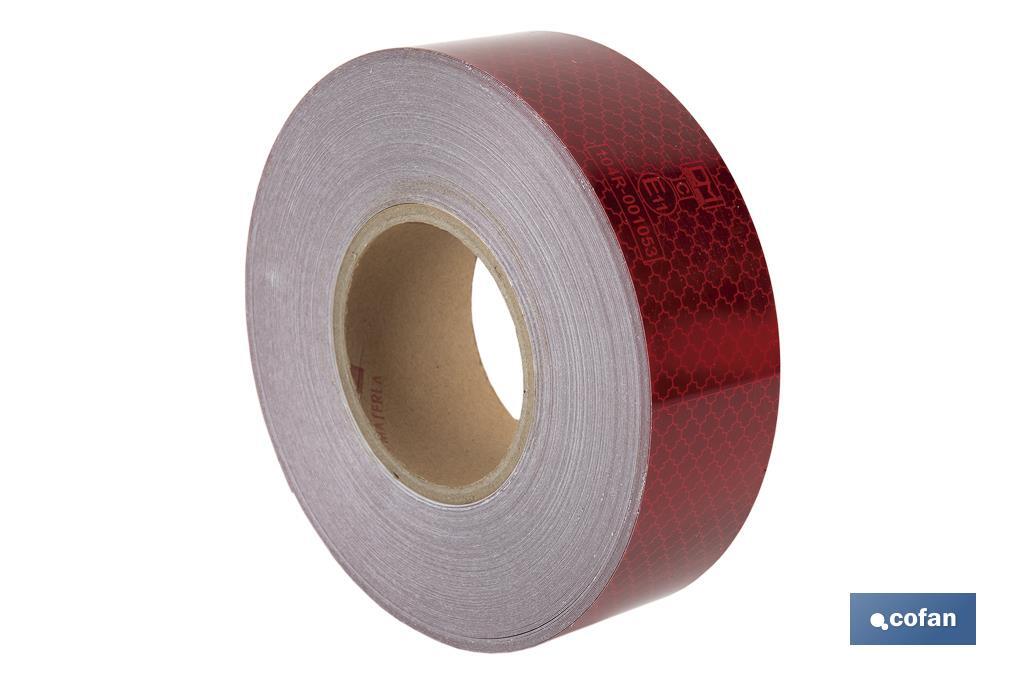 ROLLO RETROREFLECTANTE CONTINUO - 50M ROJO (PACK: 1 UDS)