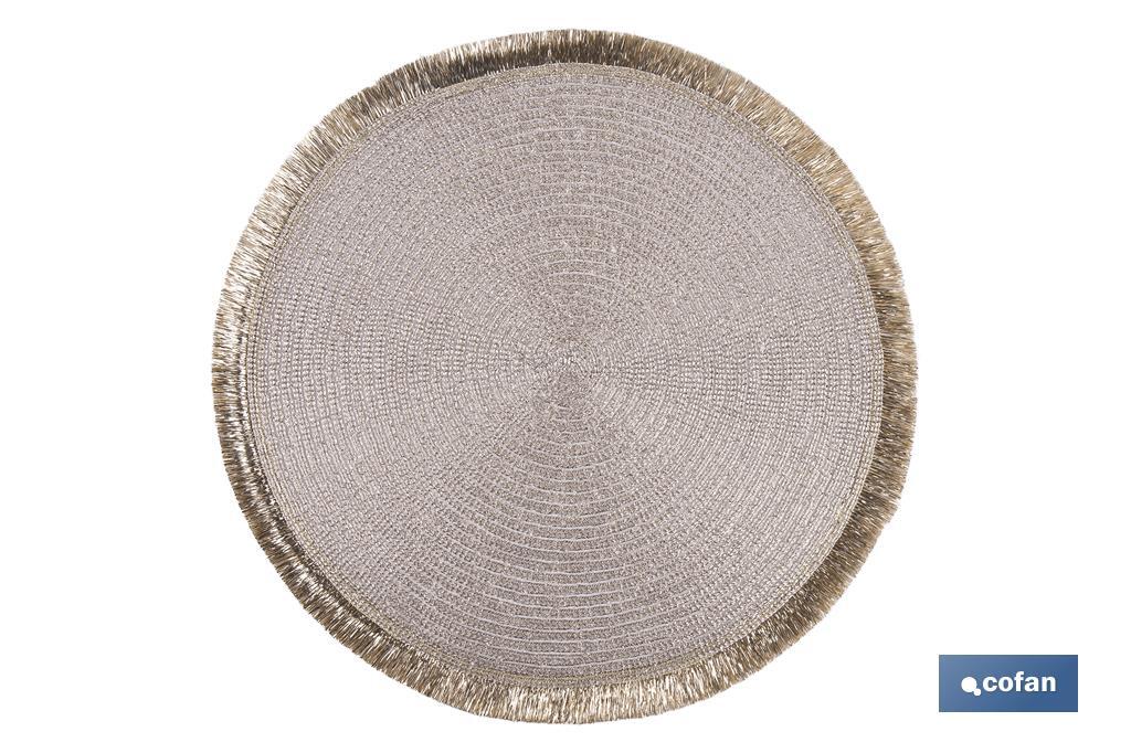 BAJOPLATO REDONDO COLOR CHAMPAGNE MEDIDA 38 CM (PACK: 6 UDS)