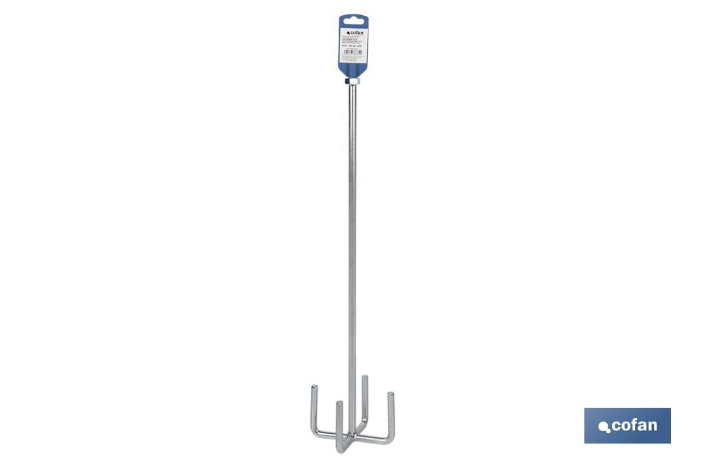 VARILLA MEZCLADORA YESO Ø120 600 MM M14 (PACK: 1 UDS)