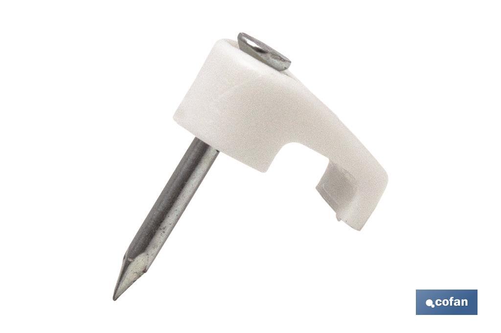 GRAPA PLÁSTICO CABLE PLANO 5.4X3.3MM (PACK: 200 UDS)