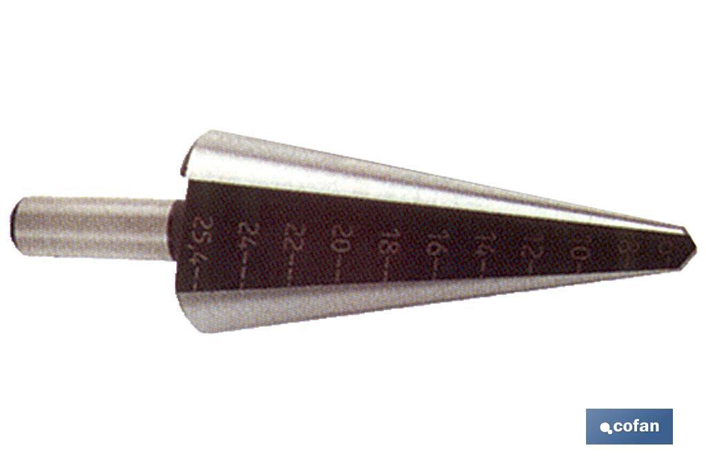 BROCA ESCALONADA. HSS-TALAD. 6-25,4 (PACK: 1 UDS)