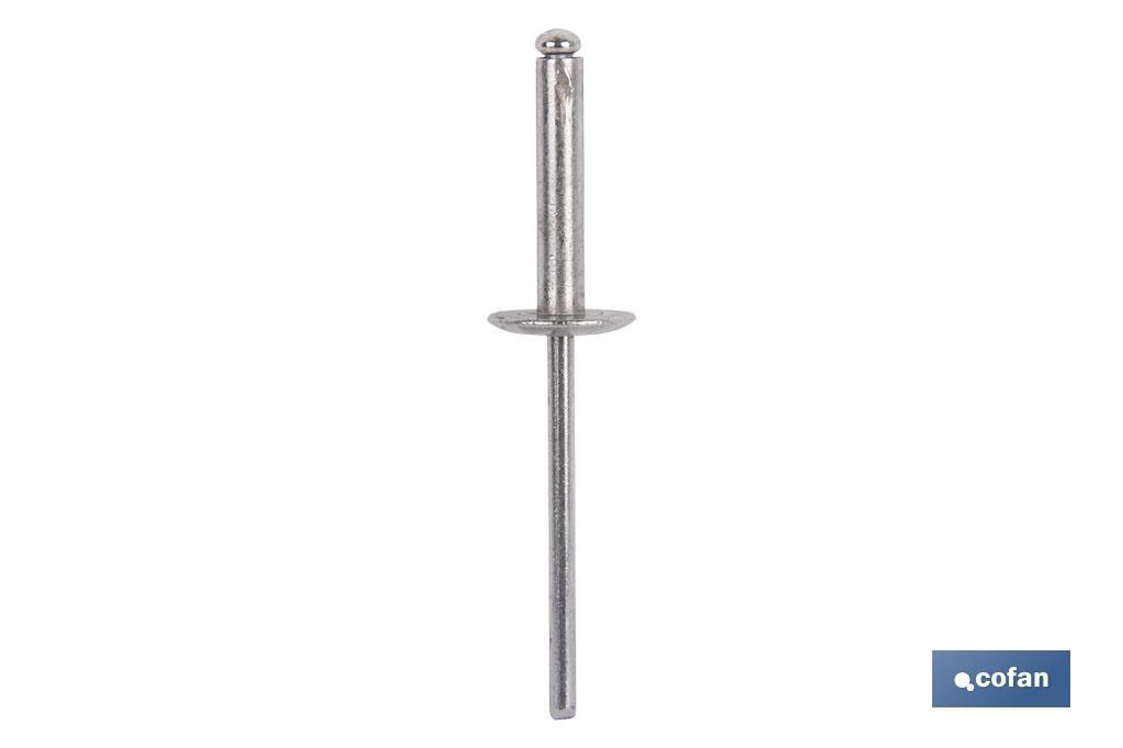 REMACHE ALUMINIO ALA ANCHA D-16  4,8 X 35 MM (PACK: 150 UDS)