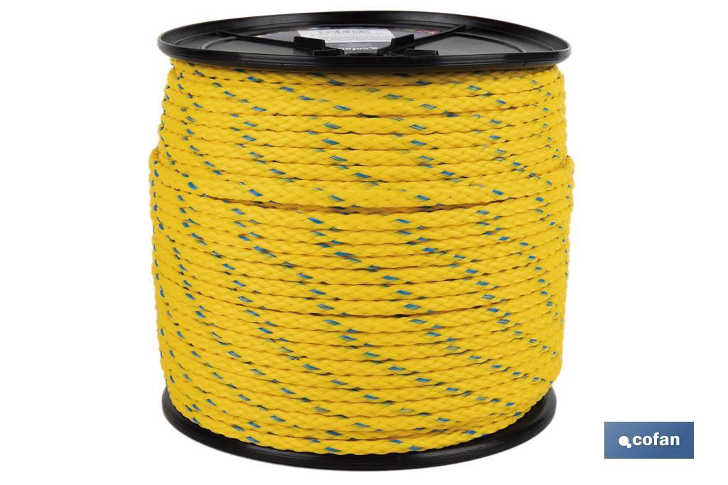 CARRETE CUERDA NÁUTICA MULTIUSOS 6 MM 200 M AMARILLO/AZUL (PACK: 1 UDS)