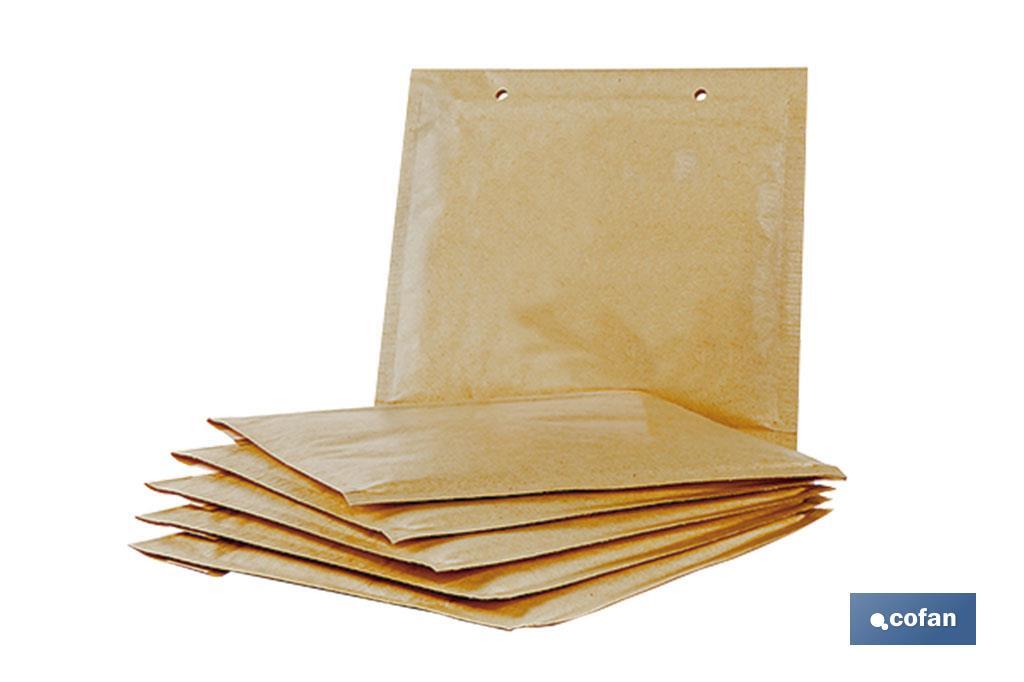 PACK DE 5 SOBRES KRAFT CON BURBUJA 200X175 MM