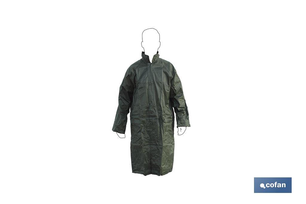 ABRIGO DE LLUVIA VERDE POLIESTER/PVC TALLA-S