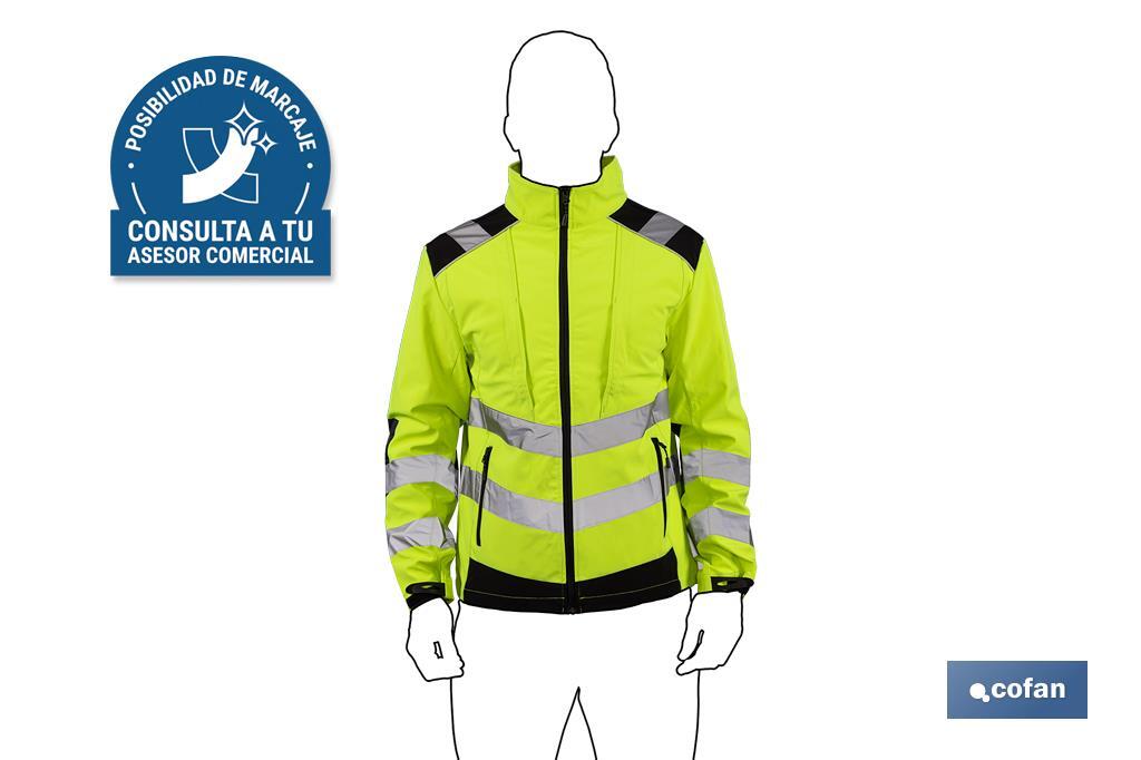 SOFTSHELL DE ALTA VISIBILIDAD MODELO ALFA CENTAURI AMARILLO Y NEGRO TALLA XXL (PACK: 1 UDS)