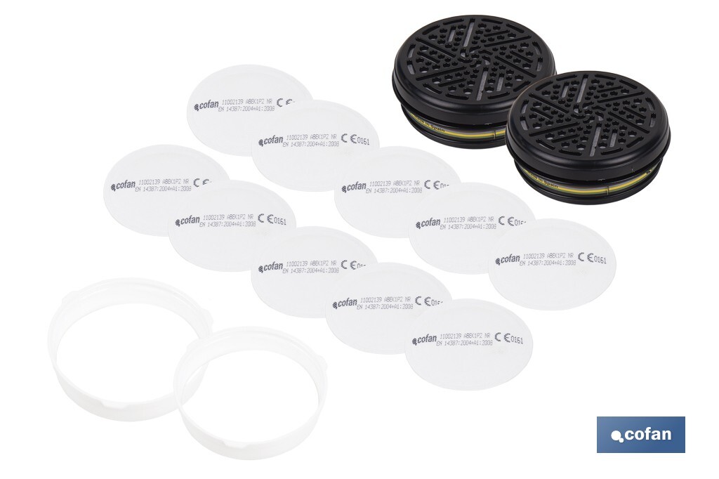 SET FILTRO COMBINADO 2 UDS. FILTRO A1B1E1K1 + 10 UDS. PREFILTRO P2 NR