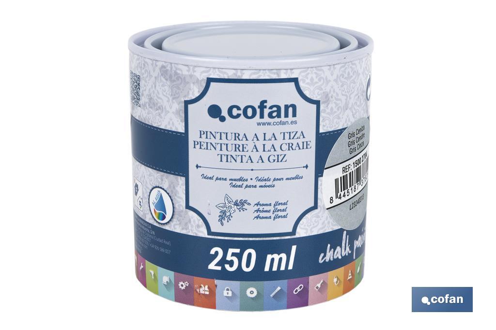 PINTURA A LA TIZA, CHALK PAINT, GRIS CENIZA 250 ML (PACK: 1 UDS)