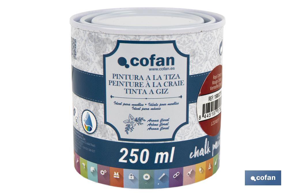 PINTURA A LA TIZA, CHALK PAINT, ROJO CEREZA 250 ML (PACK: 1 UDS)