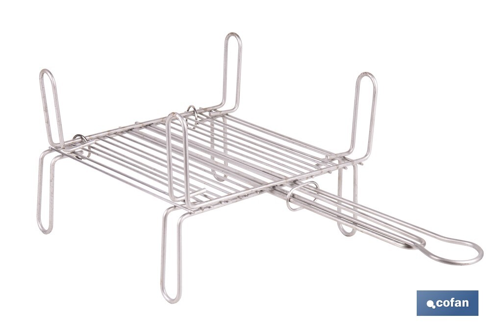 PARRILLA DOBLE INOX 400 X 400MM