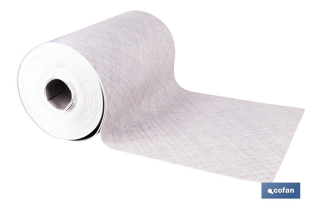 ROLLO DE ALFOMBRA VINÍLICA CON EFECTO JASPEADO GRIS CLARO 84% VINILO 16% POLIÉSTER 52 CM X 20 M (PACK: 1 UDS)