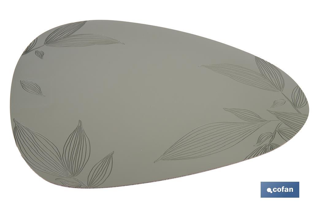 BAJOPLATO FORMA TRIANGULAR COLOR VERDE CLARO  ESTAMPADO  MEDIDA 45 X 36 CM (PACK: 6 UDS)