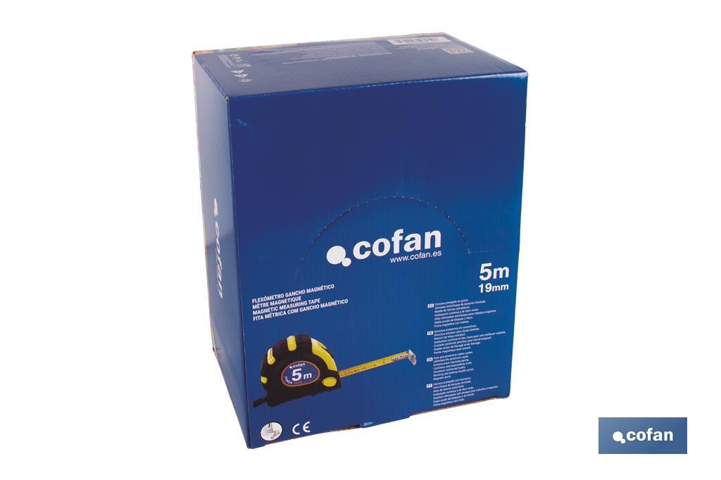 EXPOSITOR DE FLEXÓMETROS MAGNÉTICOS 19 MM X 5 M 12 UDS.