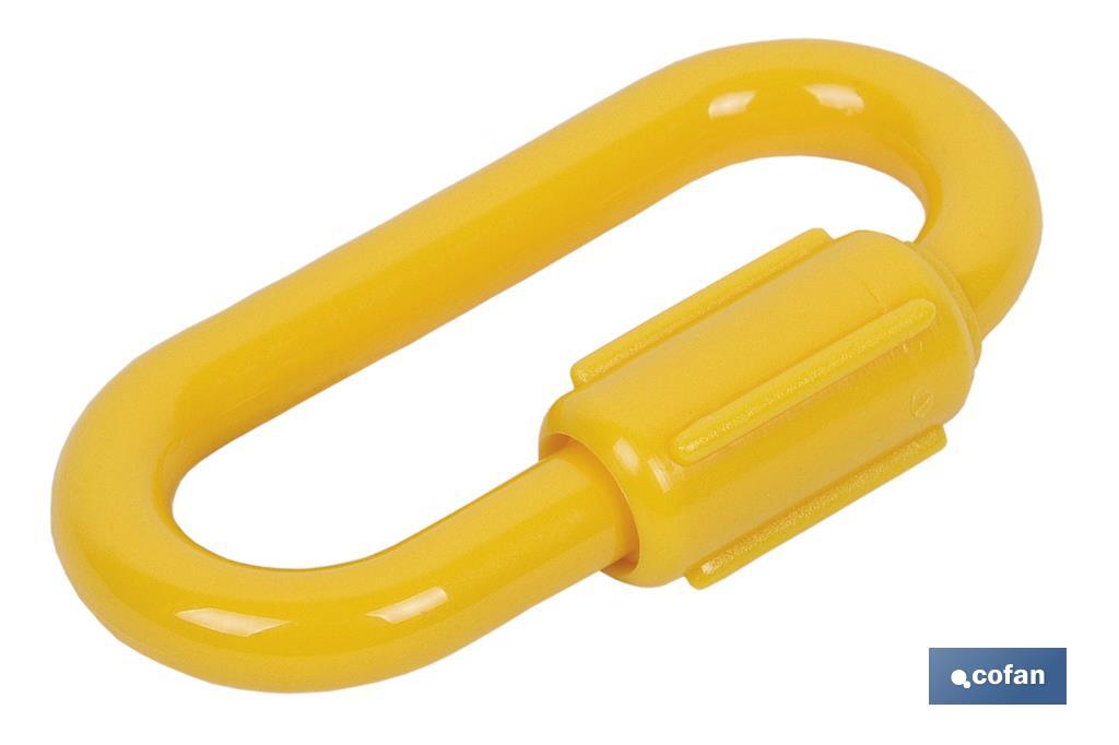 ESLABON UNION CADENA PLÁSTICO 8mm AMARILLO (PACK: 1 UDS)