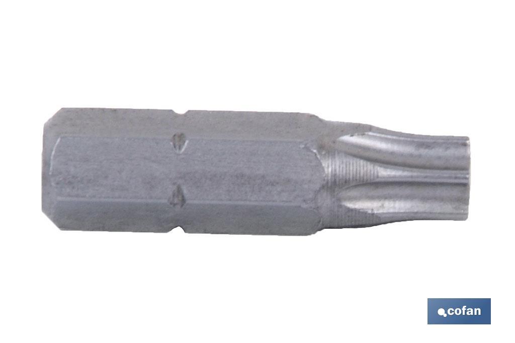 PUNTA DESTORNILL. TORX T-30, INVIOLABLE (PACK: 10 UDS)