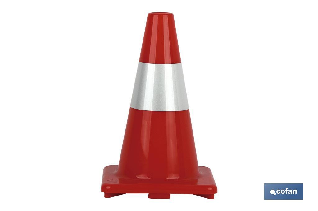 CONO NARANJA Y BLANCO 50 CM (PACK: 1 UDS)
