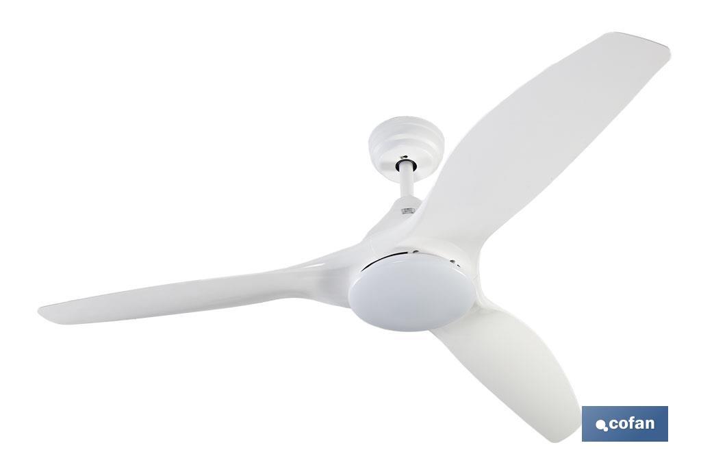 VENTILADOR DE TECHO BLANCO CON LUZ LED 132 CM 55 W (PACK: 1 UDS)