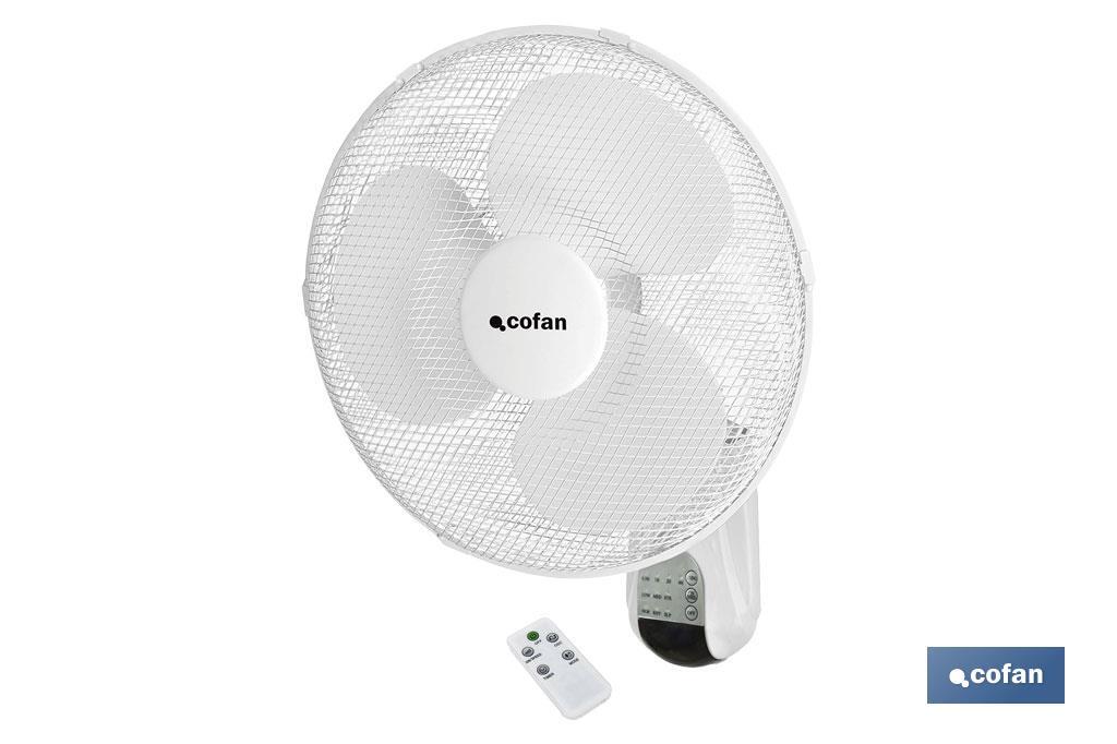 VENTILADOR DE PARED, TEMPORIZADOR, MANDO A DISTANCIA, 50 W (PACK: 1 UDS)