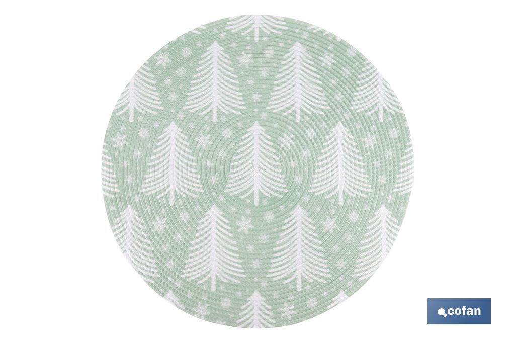 BAJOPLATO REDONDO COLOR VERDE / BLANCO MEDIDA 38 CM (PACK: 6 UDS)