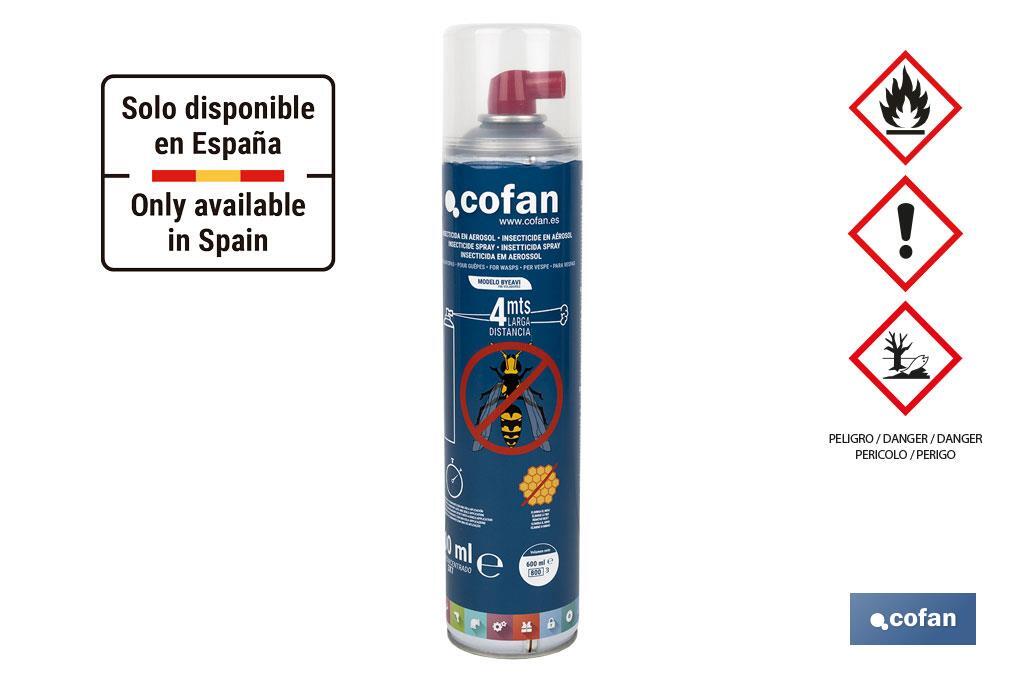 Insecticida para Avispas | Formato Spray | Bote de 600 ml