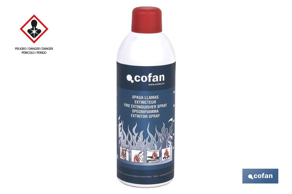 Apagallamas en spray 300 ml | Mini extintor casero | Aerosol contra incendios doméstico