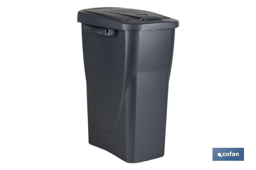 Cubo de basura gris para desechos en general | Tres medidas y capacidades diferentes
