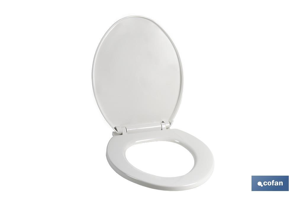 Tapa WC | Medidas 41.9 x 34.7 cm | Fabricada en Polipropileno Blanco